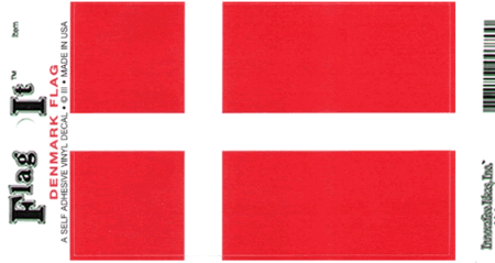 Danish flag decal