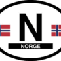Oval Norwegian decal