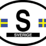 Oval Swedish decal