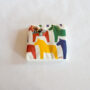 White dala horse cocktail napkins