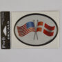 Danish-American flag decal