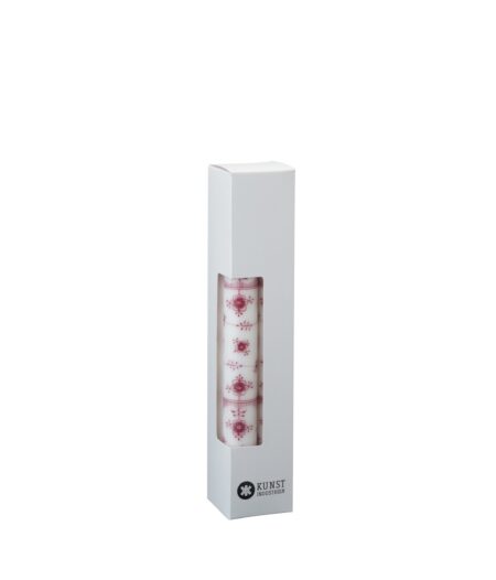 Royal Copenhagen Taper candles, 4 pc red fluted boxed