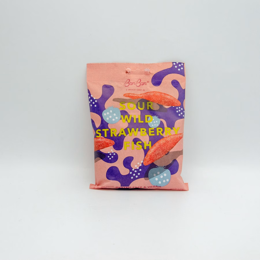 Bon Bon Sour wild strawberry fish