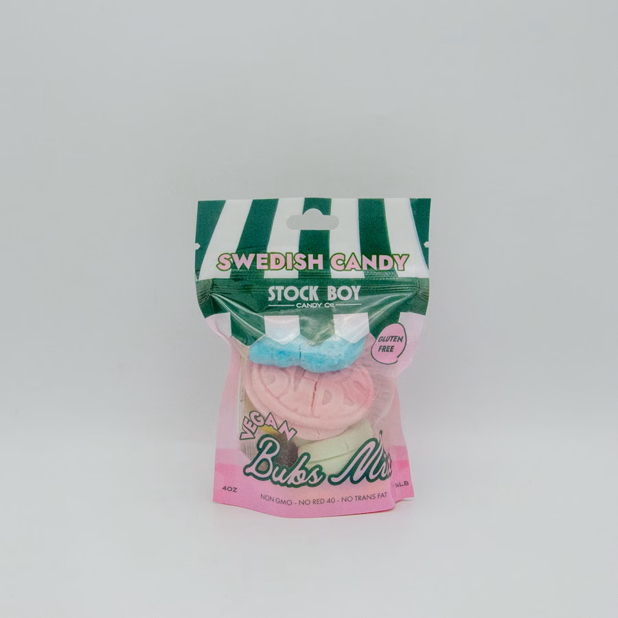 Stock Boy Swedish candy, Vegan Bubs mix