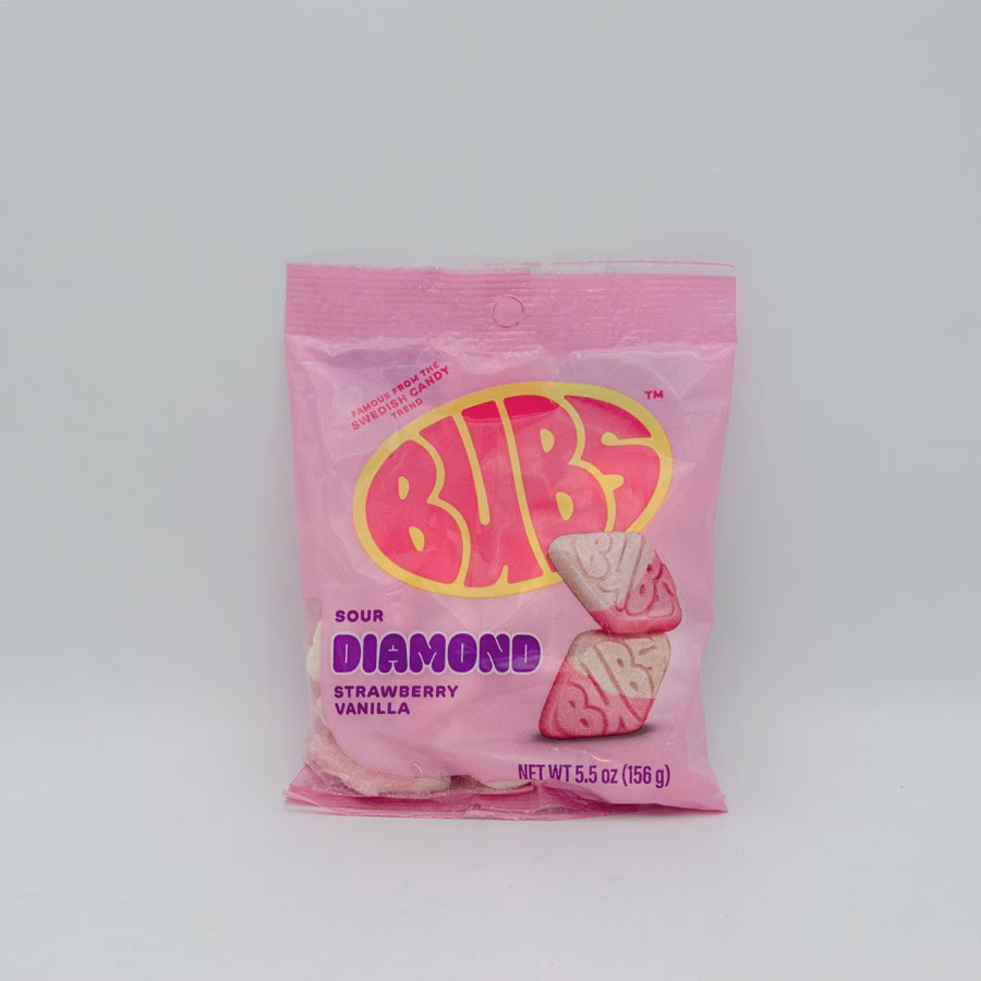 BUBS sour strawberry vanilla