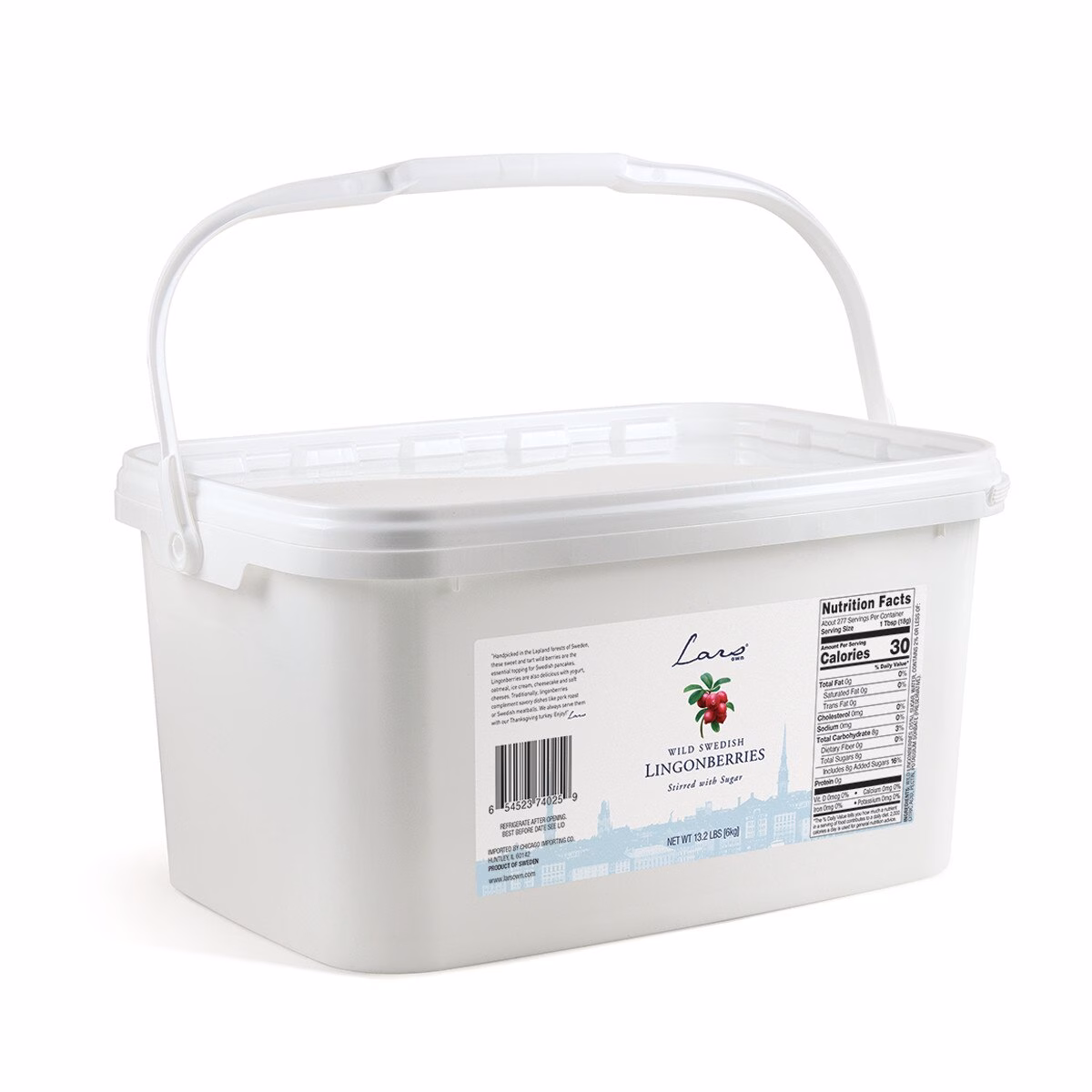 Lars Own Wild Swedish Lingonberries pail